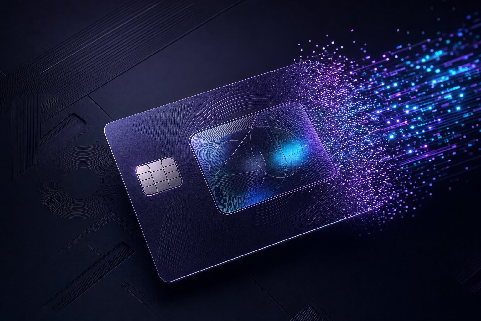 Abstrakte Visualisierung einer Prepaid-Guthabenkarte für den Echtgeld Casino Einsatz